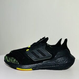 Adidas Ultraboost 22 Black/Solar Yellow/Black Running Shoes GX5915-Men Size 12